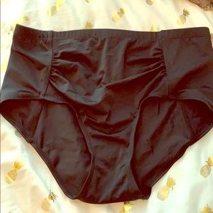 New black bikini bottoms ruching 16W!